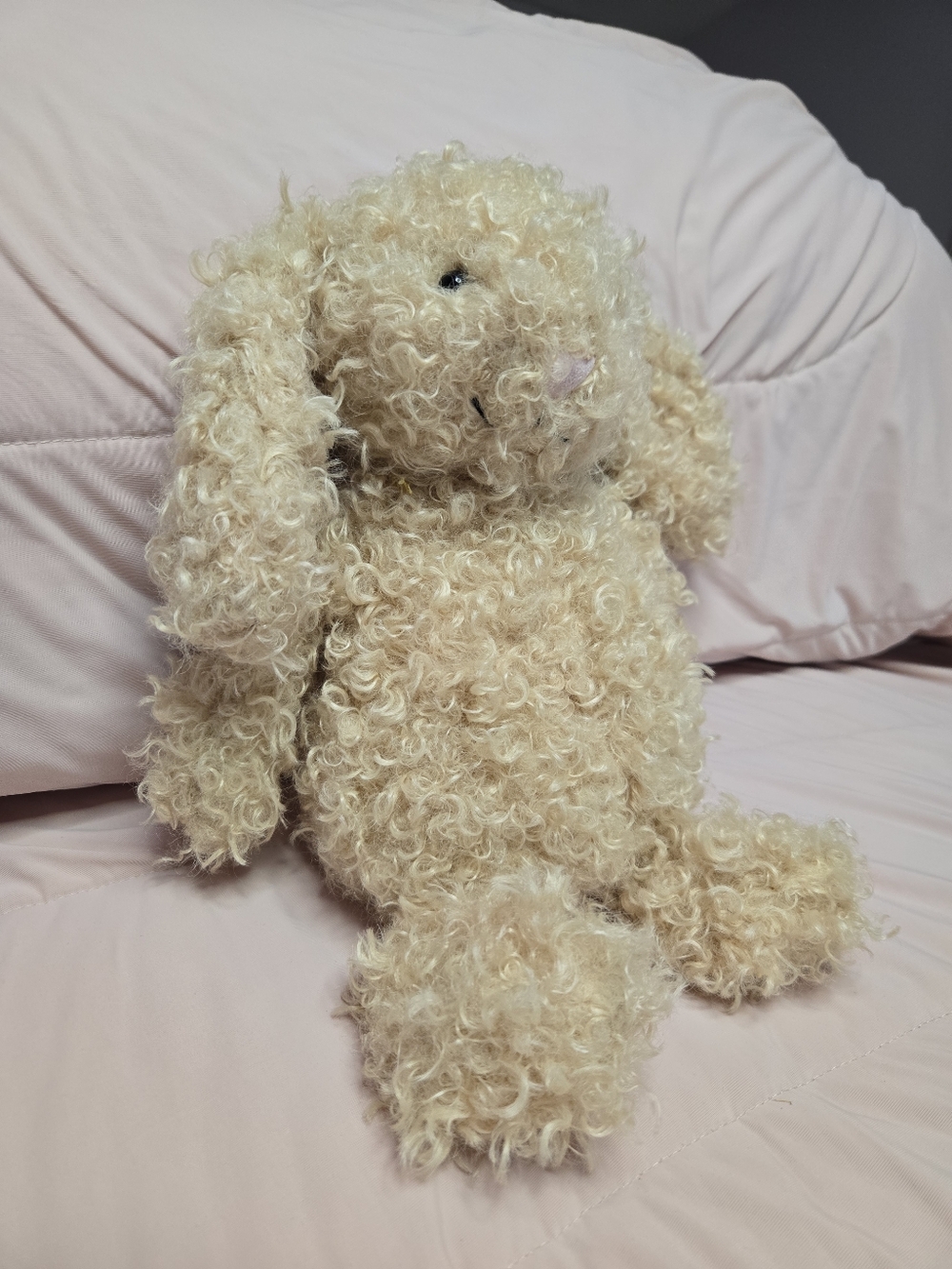 Jellycat Bashful Luxe Bunny Curly - Medium NWT Retired Rare - Picture 2 of 15
